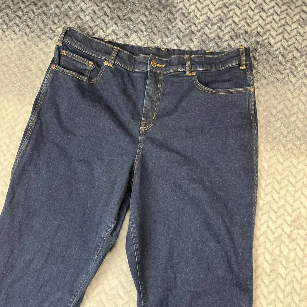 Duluth Trading Co Womens 18W Long 32" Daily Denim Straight Leg Jeans Blue - Picture 2 of 10